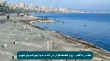 طقس متقلب.. رياح نشطة تؤثر على الملاحة وترفع الأمواج اليوم